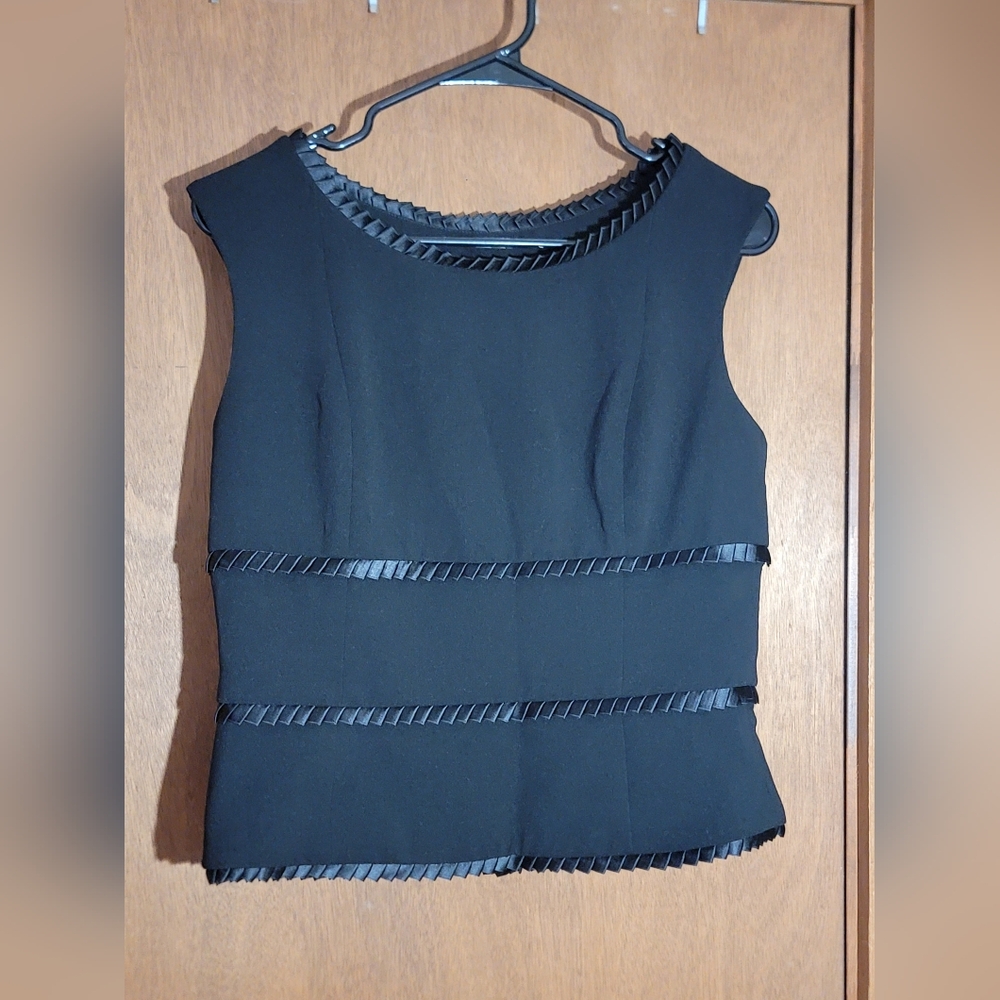 Bigio Collection Black Tank Blouse Size 6